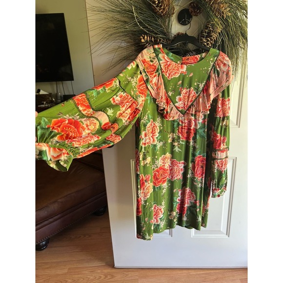 Farm Rio for Anthropologie  Elinor Floral Tunic Dress Size Medium - Picture 3 of 12